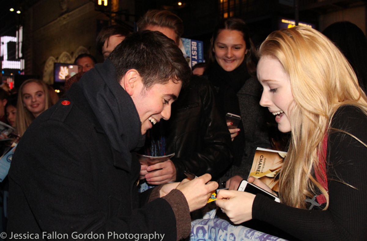 Noah Galvin and fans at 