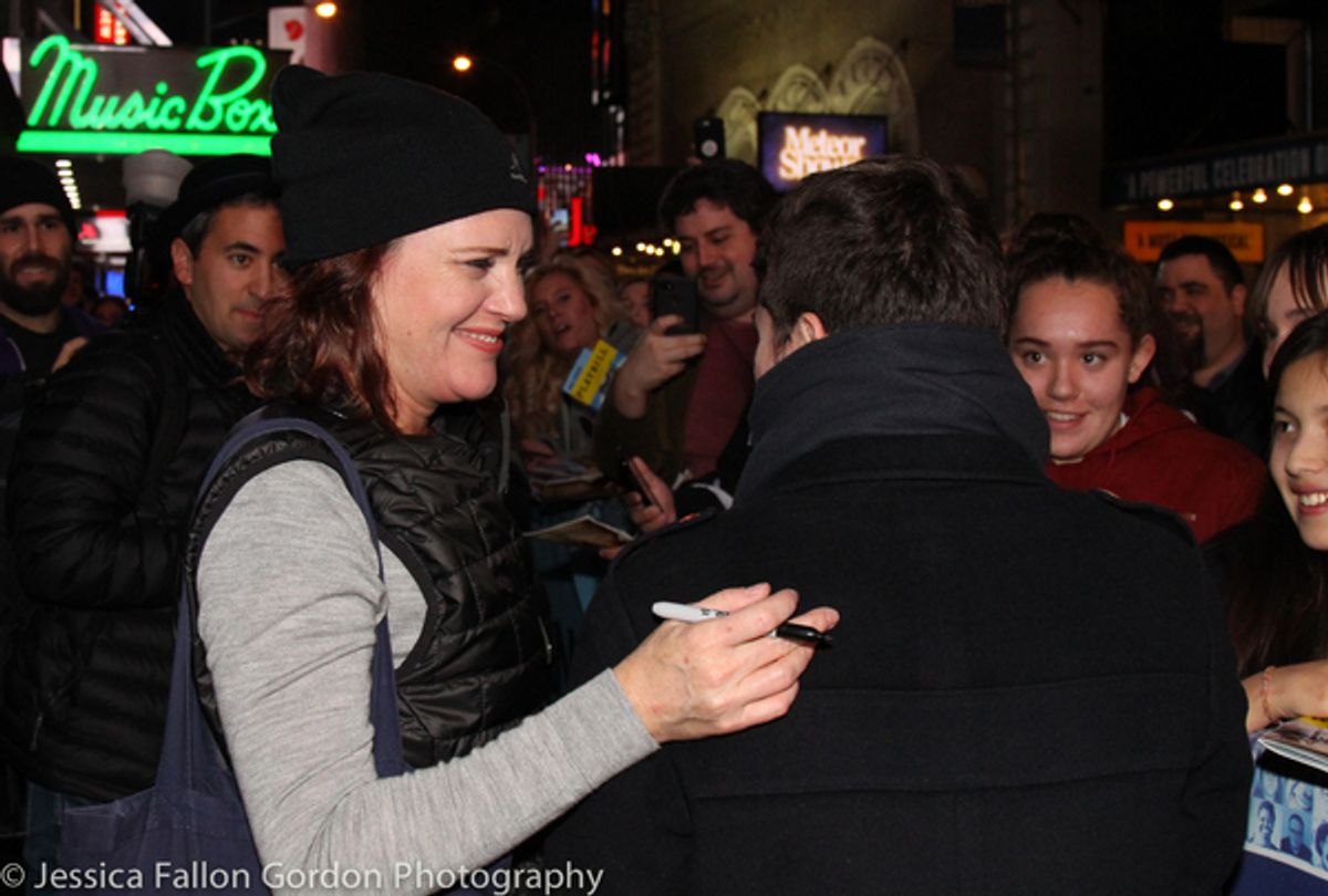 Jennifer Laura Thompson and fans at 