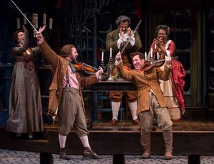 Ali Burch, Andrew Coil  (Musician/Fiddler), Jonah D. Winston (Mr. Fezziwig), Penelope Photo