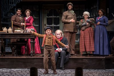 J. Salome Martinez (Abe), Ali Burch (Frida), Paris Strickland (Tiny Tim), Larry Yando Photo