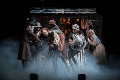 Molly Brennan (Undertaker), Cameron Goode, Joe Foust (Old Joe), Kei, Meighan Gerachis Photo