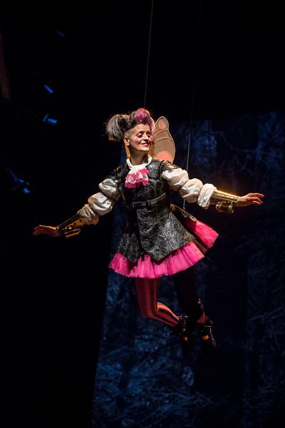 Molly Brennan (Ghost of Christmas Past) and Larry Yando (Ebenezer Scrooge) Photo