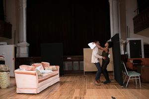 Ensemble member Namir Smallwood (Justin /Sosa/Dominican Dude) and Nora Carroll (Octav Photo