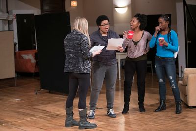 Kelly O'Sullivan (That Bitch on the Couch/White Woman), Danielle Davis (Ry), Nora Car Photo