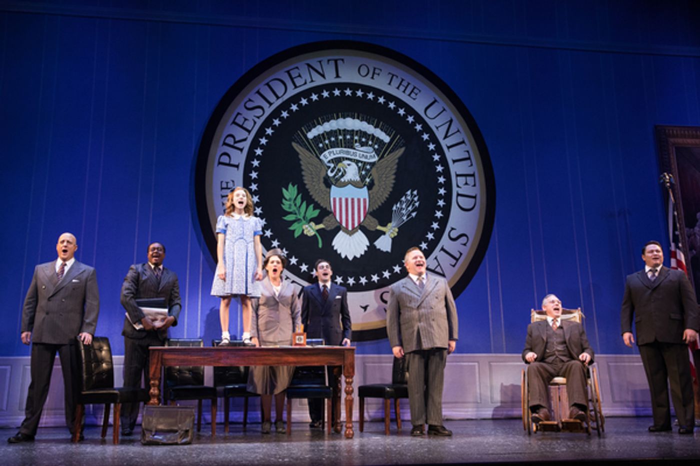 Photo Flash: Beth Leavel, Christopher Sieber, Erin Mackey, Get A New Deal For Christmas in Paper Mill's ANNIE  Image