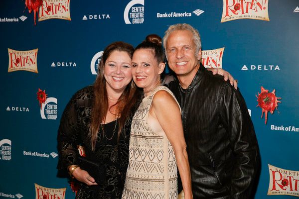 From left, actors Camryn Manheim, Suzanne Cryer and Patrick Fabian arrive for the ope Photo