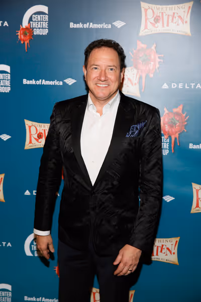 Producer Kevin McCollum arrives for the opening night performance of "Something Rotte Photo