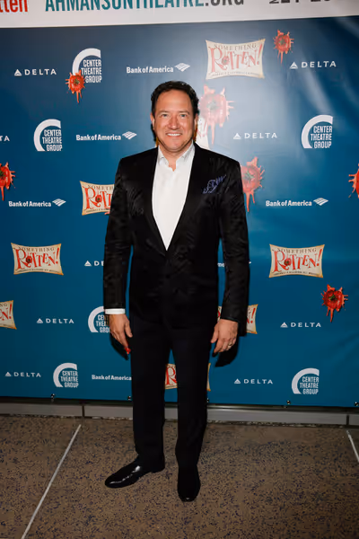 Producer Kevin McCollum arrives for the opening night performance of "Something Rotte Photo