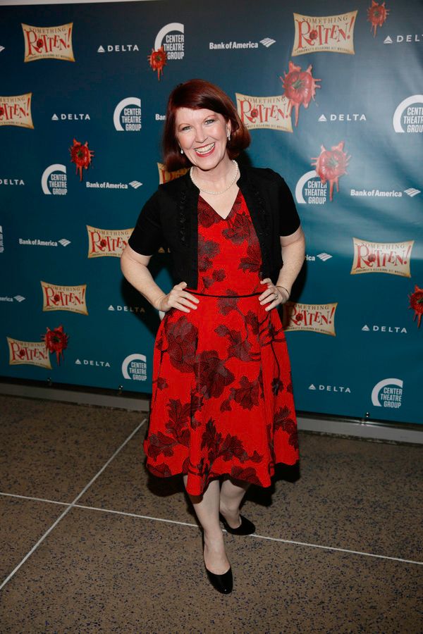 Actor Kate Flannery arrives for the opening night performance of 