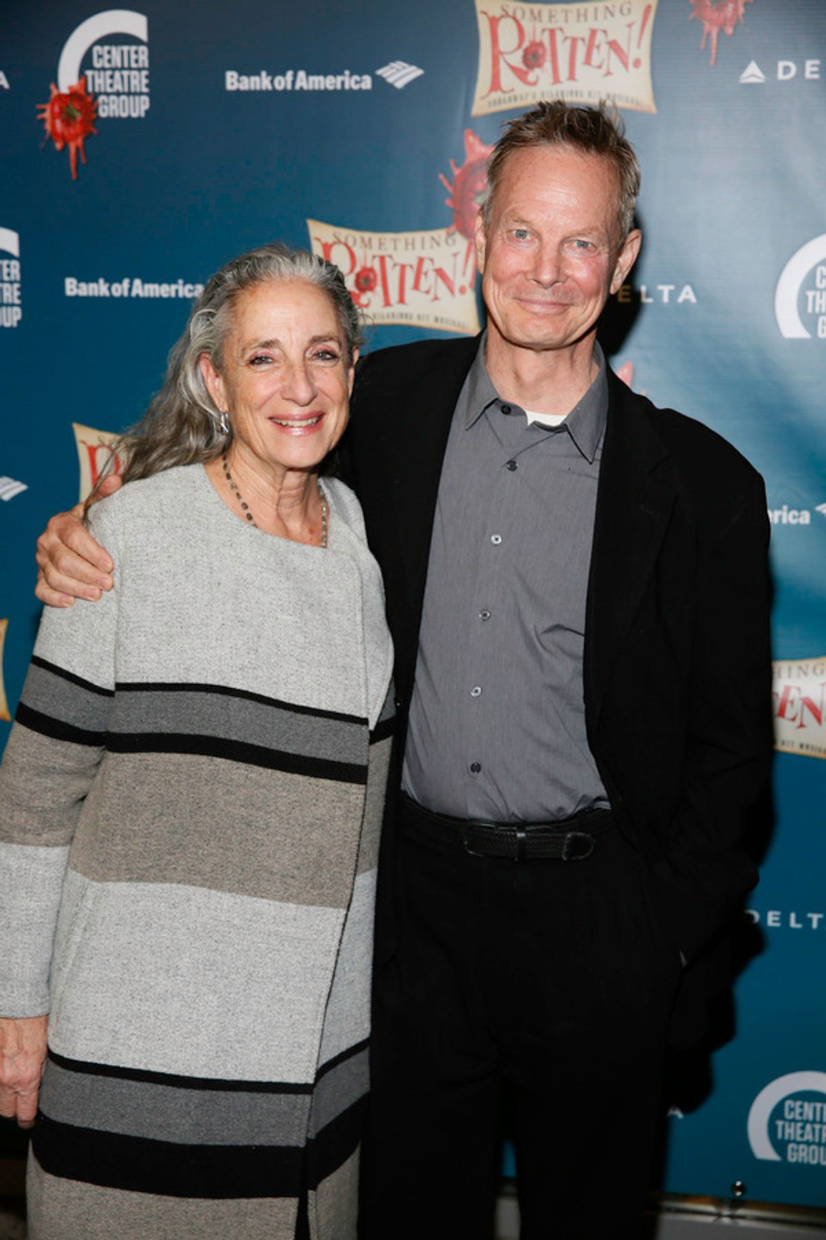 Martha Roth and actor Bill Irwin arrive for the opening night performance of 'Something Rotten!' at Center Theatre Group/Ahmanson Theatre on Tuesday, November 21, 2017, in Los Angeles, California. (Photo by Ryan Miller/Capture Imaging) at 
