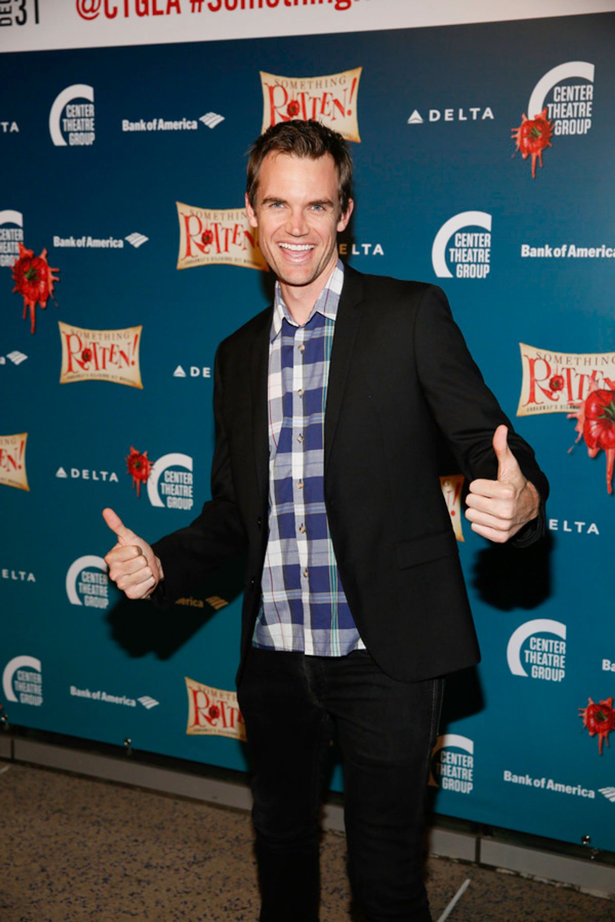 Musician Tyler Hilton arrives for the opening night performance of 'Something Rotten!' at Center Theatre Group/Ahmanson Theatre on Tuesday, November 21, 2017, in Los Angeles, California. (Photo by Ryan Miller/Capture Imaging) at 