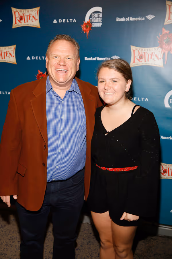 Actor Larry Joe Campbell and Gabriella Campbell arrive for the opening night performa Photo