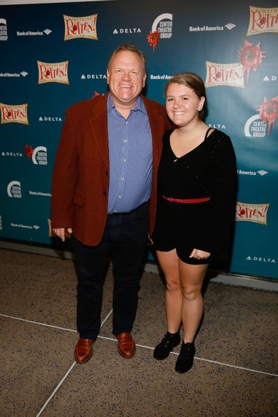 Actor Larry Joe Campbell and Gabriella Campbell arrive for the opening night performa Photo
