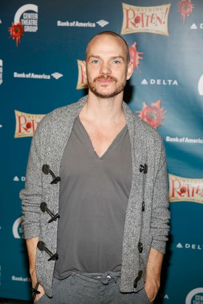 Actor Peter Paige arrives for the opening night performance of "Something Rotten!" at Photo