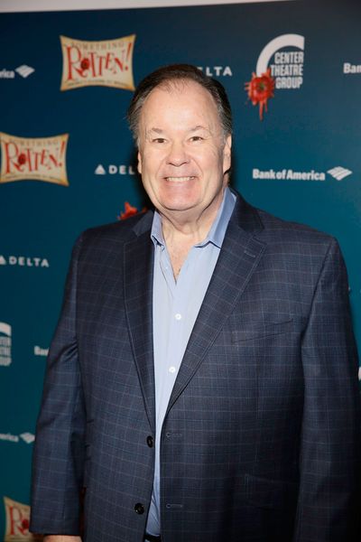 Actor Dennis Haskins arrives for the opening night performance of "Something Rotten!" Photo