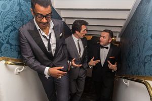 David Hayes (Sammy Davis Jr), Nigel Casey (Dean Martin) and Garrett Phillips (Frank S Photo