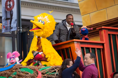 THE 91ST ANNUAL MACY'S THANKSGIVING DAY PARADE -- Pictured: (l-r) Abby Cadabby, Elmo, Photo