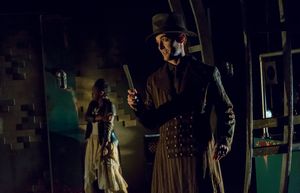 Know Theatre presents NEVERWHERE - Ernaisja Curry as Door - Dylan Shelton as Mr. Vand Photo