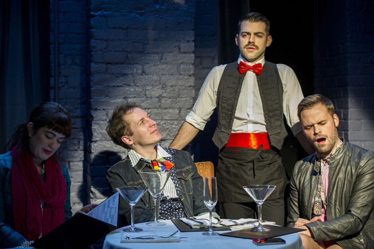 Megan Hill (as Eva), Olli Haaskivi (as Peter Gil), Tommy Heleringer (as Waiter), Tommy Russell (as John Ort) at 