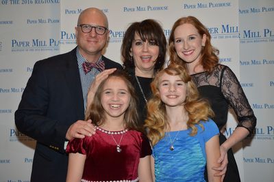 Christopher Sieber, Beth Leavel, Erin Mackey, Peyton Ella and Cassidy Pry Photo