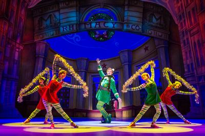 Erik Gratton as Buddy and the cast of ELF THE MUSICAL Photo