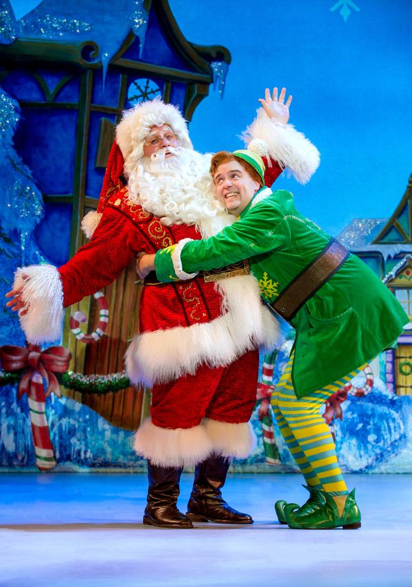 Ken Clement as Santa and Erik Gratton as Buddy Photo