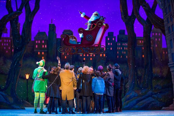 Ken Clement as Santa and the cast of ELF THE MUSICAL Photo