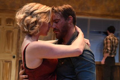 ALLISON F. RICH* as May and ROB AUGUST* as Eddie (background) JOSHUA MARX as Martin i Photo