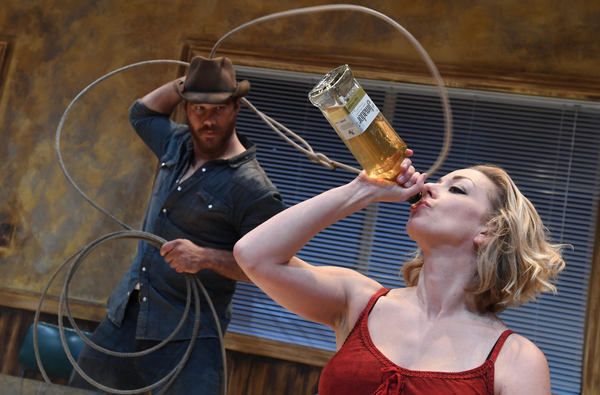 ROB AUGUST* as Eddie and ALLISON F. RICH* as May in San Jose Stage Companyâ€™s F Photo