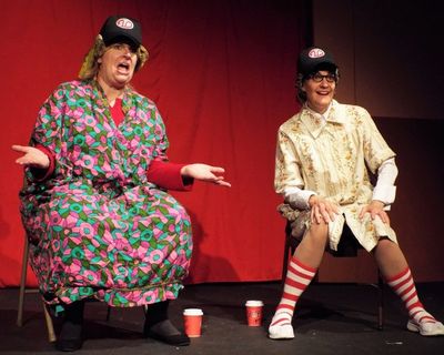 Susan Fowler (left) and Susan Blair (right) help ring in the holidays weekends Dec. 1 Photo