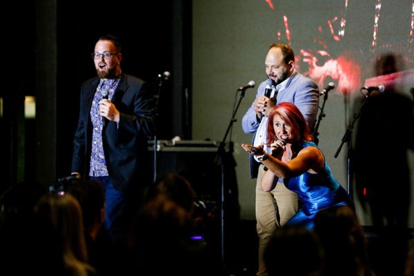 Tim Moxey, Dan Steinhauer, and Linda Wood perform during ANGELS Australian launch par Photo
