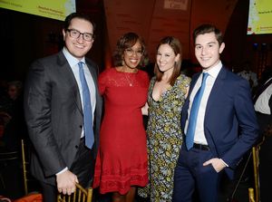 Joshua Milstein, TV personality Gayle King, Toby Milstein, and Laurence Milstein Photo