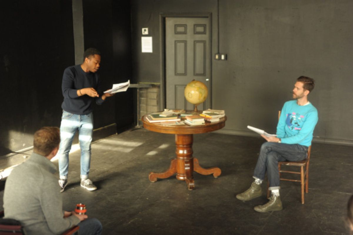 Director Brian Maschka and actors Daniel Kyri and Philip Dawkins. Photo by Eric Watkins.  at 