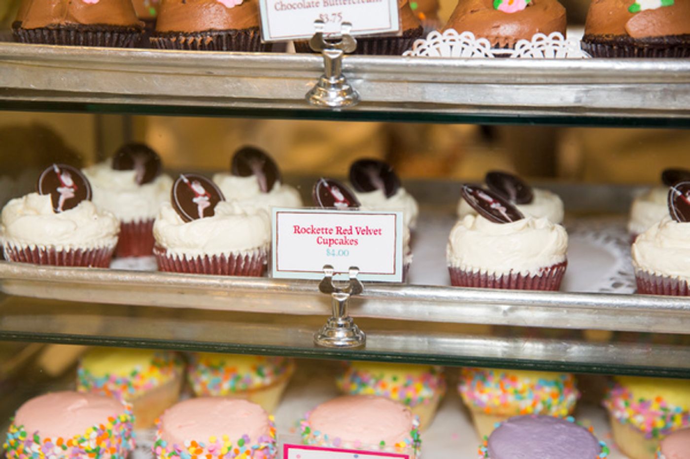 Photo Flash: The Rockettes Unveil 'Rockette Red Velvet' Cupcake at Magnolia Bakery  Image