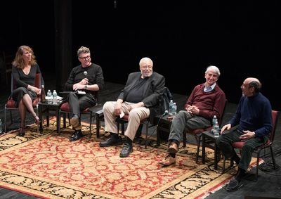 Scholar Tanya Pollard, Public Shakespeare Initiative Director Michael Sexton, James E Photo