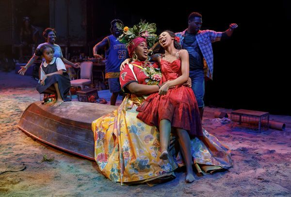 Mia Williamson, Alex Newell, Hailey Kilgore and the cast of ONCE ON THIS ISLAND Photo