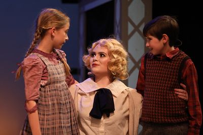 Evelyn Cantwell as Jemima Potts, Mackenzie Brown as Truly Scrumptious, and Gracie Pay Photo