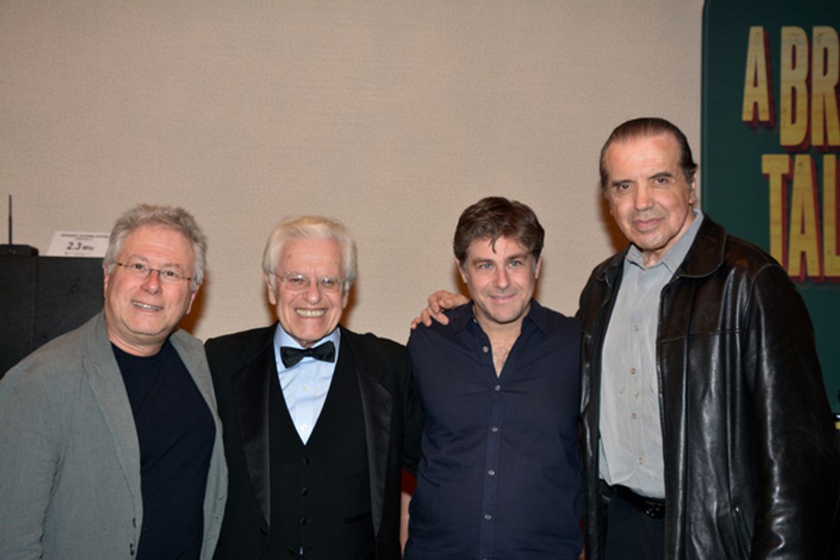 Alan Menkin, Jerry Zaks, Glenn Slater and Chazz Palminteri at 
