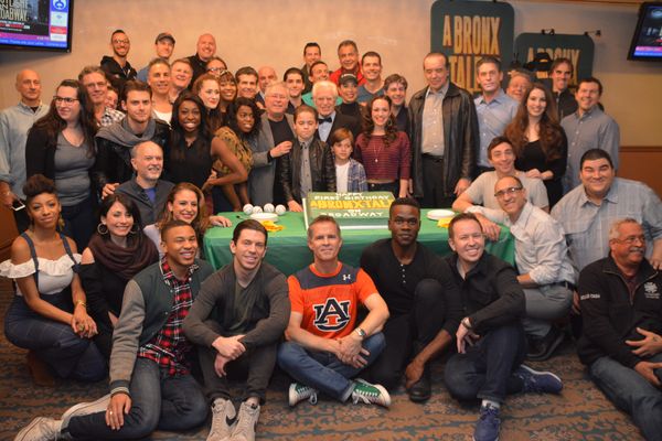 Alan Menkin, Jerry Zaks, Glenn Slater and Chazz Palminteri with the cast, crew and mu Photo