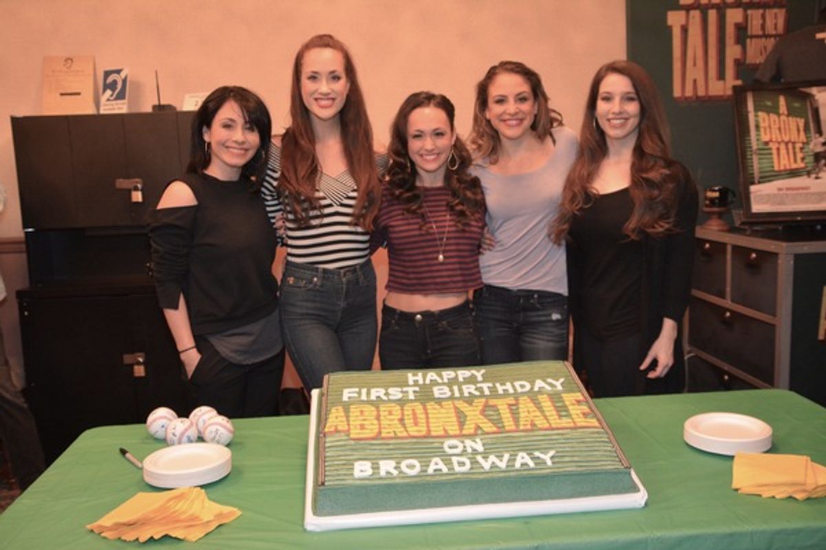 Michelle Aravena, Kaleigh Cronin, Brittany Conigatti, Shanno Mullen and Hillary Porter at 