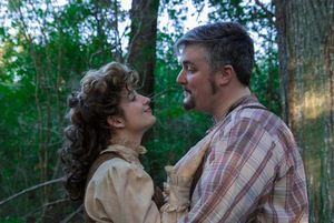 (L to R) Melissa Hunter as Mae Tuck and Patrick Hunter as Angus Tuck
Photo by: Joshua Photo