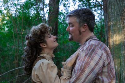 (L to R) Melissa Hunter as Mae Tuck and Patrick Hunter as Angus Tuck
Photo by: Joshua Photo