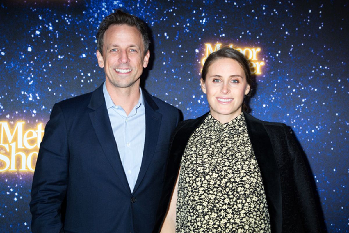 Seth Meyers, Alexi Ashe at 