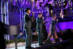CHRISTMAS IN ROCKEFELLER CENTER -- Pictured: (l-r) Victor Micallef, Clifton Murray and Fraser Walters of The Tenors perform during the 2017 Christmas In Rockefeller Center -- (Photo by: Eric Liebowitz/NBC) @ BroadwayWorld CHRISTMAS IN ROCKEFELLER CENTER -- Pictured: (l-r) Victor Micallef, Clifton Murray an Photo