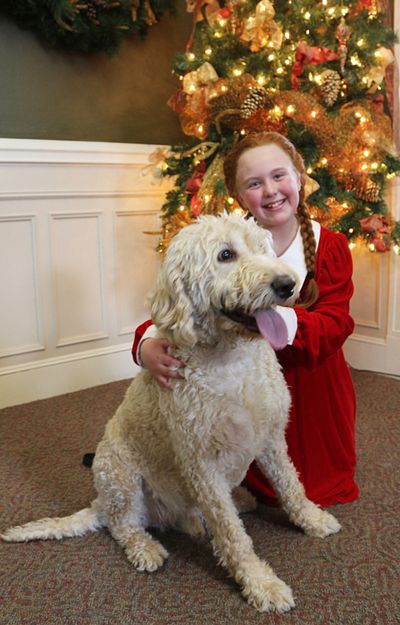 Annie (Evelyn LaCroix) and Sandy (Marley) from Annie the Musical at the Waterville Op Photo