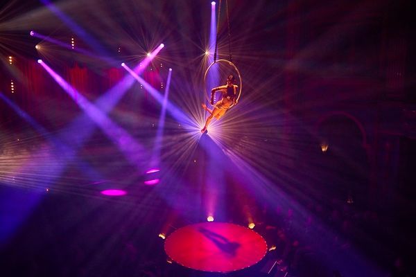Lea Hinz on aerial hoop Photo