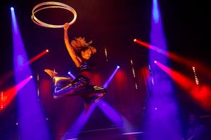 Michele Clark on hula hoop Photo