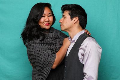 Sara Porkalob (Sophie Hatter) and Michael Feldman (Howl) Photo