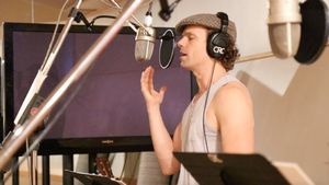 Paul Alexander Nolan  at the Original Broadway Cast Recording session of Escape to Ma Photo