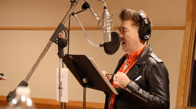 Eric Petersen  at the Original Broadway Cast Recording session of Escape to Margarita Photo